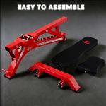 Adjustable Weight Bench 1300 lb Capacity, Foldable Workout Bench with 10 Backrest & 3 Seat Positions, Heavy Duty Home Gym Bench for Incline Decline Flat Dumbbell Training (Red)