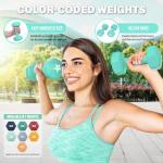 Yes4All Dumbbell Vinyl Coated - 8 lbs - Bermuda - Pair