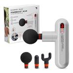 Sharper Image Powerboost Move - Mini Percussion Massage Gun| 4 Attachments, 4 Speeds, FSA Eligible| Full Body Back & Shoulder Massager| Deep Tissue Muscle Recovery| Portable Pain Relief Massage Tool