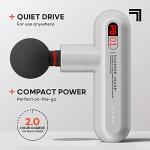 Sharper Image Powerboost Move - Mini Percussion Massage Gun| 4 Attachments, 4 Speeds, FSA Eligible| Full Body Back & Shoulder Massager| Deep Tissue Muscle Recovery| Portable Pain Relief Massage Tool