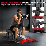 Commercial Adjustable Weight Bench, Heavy Duty 1800LBS Workout Bench for Home Gym, Flat, Decline, Incline Bench Press with Removable Leg Pad and Elbow Support for Full Body Strength Training