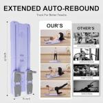Pilates Reformer Board Set - 2026 Foldable 8-in-1 Pilates Machine for Full Body Workouts, Ab Core Trainer with Resistance Bands, Portable Home Pilates Equipment for Women & Men (Purple)