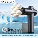 AxBerry Massage Gun Deep Tissue, Body Massager, Percussion Massage Gun, Handheld Massage Gun for Back Shoulder Muscle Pain Relief, Portable Quiet Professional Muscle Gun Mini Massager