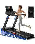 LONTEK Treadmill with Auto 20% Incline, Treadmills for Home, Portable Treadmill with 400lb Capacity Weight, 3.5HP Quiet Running Machine with Adjustable Handle Height, 42.5"× 16.2" Widen Running Area