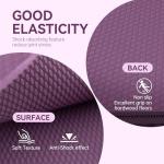 Foldable Yoga Mat 72"x24"x0.24", Non-Slip Portable Exercise Mat for Yoga, Pilates, Home Gym & Travel, Purple