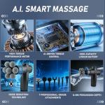 AxBerry Massage Gun Deep Tissue, Body Massager, Percussion Massage Gun, Handheld Massage Gun for Back Shoulder Muscle Pain Relief, Portable Quiet Professional Muscle Gun Mini Massager