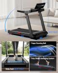 LONTEK Treadmill with Auto 20% Incline, Treadmills for Home, Portable Treadmill with 400lb Capacity Weight, 3.5HP Quiet Running Machine with Adjustable Handle Height, 42.5"× 16.2" Widen Running Area