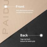 PAIDU Yoga Mat Non Slip Anti-tear,extra thick-2/5 inch（10MM）High Resiliency Professional POE Yoga Mats for Women Men Kids,72"x24"inch,Workout, Yoga, Pilates and Floor Exercise, with Carrier Strap