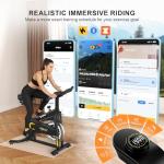 Exercise Bikes for Home,Indoor Magnetic Bike with Adjustable Magnetic,Brake Pad Resistance Silent Belt Drive,350lbs/300lbs Weight Capacity &Upgraded Version Seat for Home Cardio&Weight Loss(QM-530W)