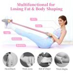 Pedal Resistance Bands with Handles, Durable 6-Tubes Multifunction Pedal Resistance Band, Natural Rubber Foot Pedal Resistance Bands, Fitness Resistance Bands for Abdomen, Waist, Arm, Leg (Pink)