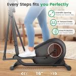 Elliptical Exercise Machine, Elliptical Machine for Home with Ultra-Smooth Magnetic Resistance,Elliptical Trainer with 14 Levels, 15.5"-18" Stride 500lb Loading, Home Gym Equipment 95% Pre-Assembled