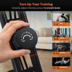 Foldable Exercise Bike - Stationary Bike for Home with 5.5 Pound Flywheel and Arm Resistance Bands, 300LB Capacity, 10dB Quiet, Heart Rate Monitor for Small Apartment Cardio Black