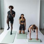 Stakt The Original Foldable Yoga Mat, Premium Foldable Exercise & Workout Mat with Non-Slip Surface, Lightweight Portable for Studio or Home Use, As Seen on Shark Tank - Seafoam