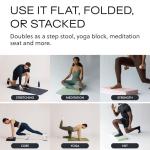 Stakt The Original Foldable Yoga Mat, Premium Foldable Exercise & Workout Mat with Non-Slip Surface, Lightweight Portable for Studio or Home Use, As Seen on Shark Tank - Seafoam