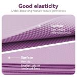 Foldable Yoga Mat Thick Non-Slip Exercise Mat - Packable Travel Fitness Mat with Carrying Bag for Yoga, Pilates, Workout, Home & Gym (purple)