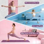 Foldable Yoga Mat Thick Non-Slip Exercise Mat - Packable Travel Fitness Mat with Carrying Bag for Yoga, Pilates, Workout, Home & Gym (purple)