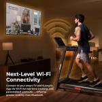 Sunny Health & Fitness Active 400 Smart Auto Incline Treadmill – Foldable Running Machine w/Bluetooth, Wi-Fi, 15-Level Incline, Shock Absorption & SunnyFit Fitness App - SF-T724012