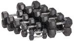 Signature Fitness Premium Rubber Encased Hex Dumbbell, 15-Pound Pair