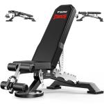 Birdfeel Commercial Adjustable Weight Bench, 1800LBS Heavy Duty Workout Bench for Home Gym Strength Training, Removable Leg Holder for Flat/Incline/Decline Sit Up & Full Body Workout, Silver