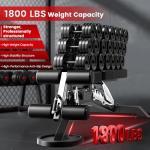 Birdfeel Commercial Adjustable Weight Bench, 1800LBS Heavy Duty Workout Bench for Home Gym Strength Training, Removable Leg Holder for Flat/Incline/Decline Sit Up & Full Body Workout, Silver