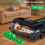 FOUSAE 5 in 1 Foldable Treadmill, 7.5 MPH Treadmills for Home with App Compatible, Treadmill with 10% Incline, 3.0HP Brushless Drive, Remote Control and LED Display, 12 HIIT Programs, 400 LBS Capacity