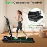 FOUSAE 5 in 1 Foldable Treadmill, 7.5 MPH Treadmills for Home with App Compatible, Treadmill with 10% Incline, 3.0HP Brushless Drive, Remote Control and LED Display, 12 HIIT Programs, 400 LBS Capacity
