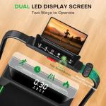 FOUSAE 5 in 1 Foldable Treadmill, 7.5 MPH Treadmills for Home with App Compatible, Treadmill with 10% Incline, 3.0HP Brushless Drive, Remote Control and LED Display, 12 HIIT Programs, 400 LBS Capacity