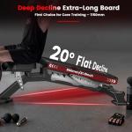 Birdfeel Commercial Adjustable Weight Bench, 1800LBS Heavy Duty Workout Bench for Home Gym Strength Training, Removable Leg Holder for Flat/Incline/Decline Sit Up & Full Body Workout, Silver