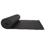 Yoga Mat - Double Sided 1/4-Inch Workout Mat - 71x24-Inch Exercise Pad for Home Gym Fitness or Pilates with Carrying Strap by Wakeman (Black)