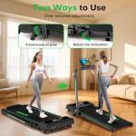FOUSAE 5 in 1 Foldable Treadmill, 7.5 MPH Treadmills for Home with App Compatible, Treadmill with 10% Incline, 3.0HP Brushless Drive, Remote Control and LED Display, 12 HIIT Programs, 400 LBS Capacity