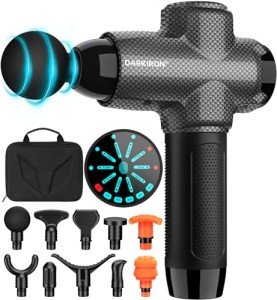 DARKIRON 10-Speed Muscle Massage Gun with 15 Heads