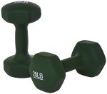 Dark Green Neoprene Coated Dumbbell Set, 40 lb