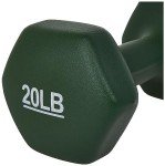 Dark Green Neoprene Coated Dumbbell Set, 40 lb