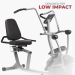 Sunny Health & Fitness Interactive Recumbent Elliptical