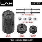 Adjustable 52.5-Pound Dumbbell Set by CAP Barbell