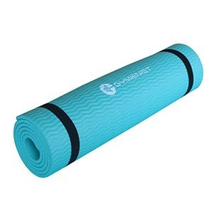 Thick Blue Yoga Mat for Home Fitness