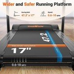 THERUN Incline Treadmill, Treadmill for Running and Walking, 300 lbs Weight Capacity Folding Treadmill with 0-15% Auto Incline, Wide Belt, 3.5HP, App, Heart Rate, Black