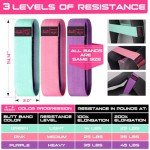 Fabric Resistance Bands for Working Out - Exercise Bands for Women and Men, Booty Bands for Legs and Butt, Yoga, Pilates, Rehab, Fitness and Home Workout