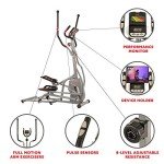 Sunny Health & Fitness Magnetic Elliptical with Tablet Holder
