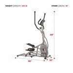 Sunny Health & Fitness Magnetic Elliptical with Tablet Holder