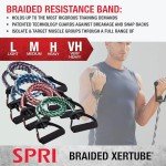 SPRI Braided Xertube Resistance Bands for Home Workouts