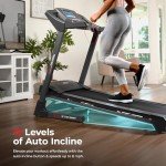 Sunny Health Smart Treadmill with Auto Incline