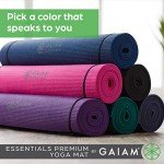 Gaiam Essentials Green Yoga Mat with Strap