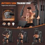 154LBS Home Gym with Multi-Exercise Cable Machine
