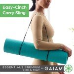 Gaiam Essentials Green Yoga Mat with Strap