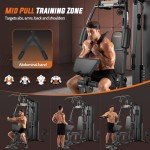 154LBS Home Gym with Multi-Exercise Cable Machine