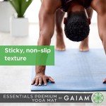 Gaiam Essentials Green Yoga Mat with Strap