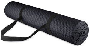 BalanceFrom High-Density Non-Slip Yoga Mat 6mm Black