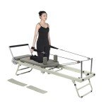 Foldable Pilates Reformer Machine for Home Fitness