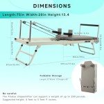 Foldable Pilates Reformer Machine for Home Fitness